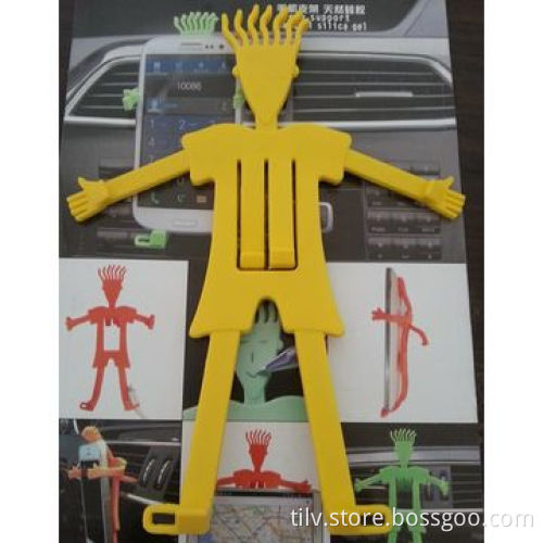 Manufacturer colorful silicone man-shaped cell phone holder